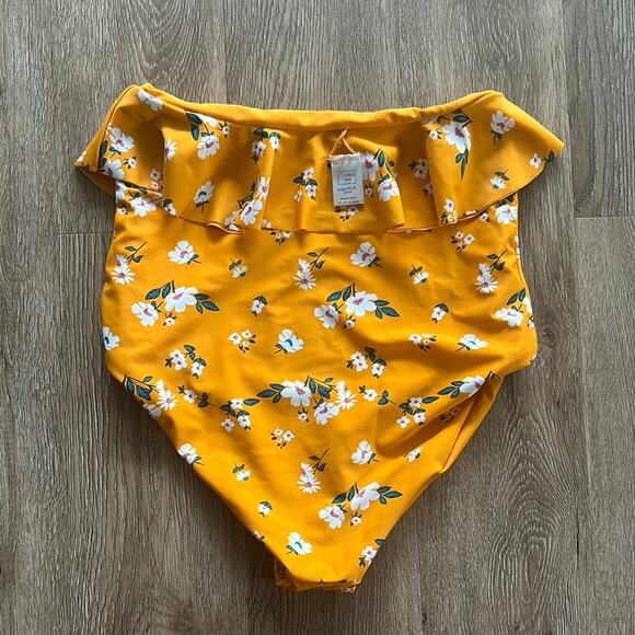 Coral Reef Cabana Reversible Bikini Bottom Mango Floral Size Medium - Picture 3 of 5